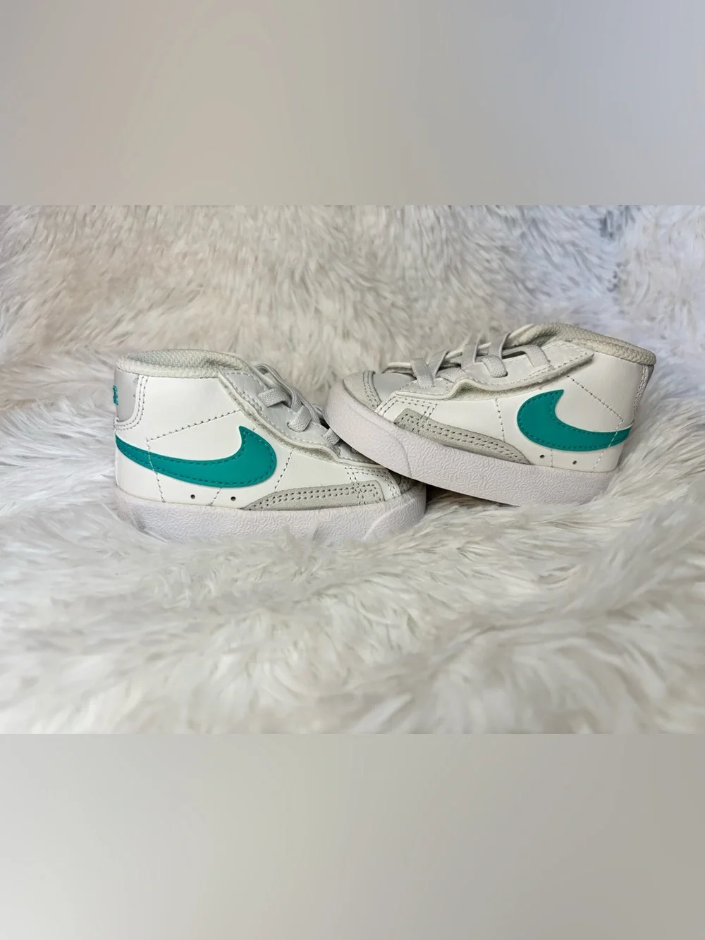 Nike Blazer Mid 77 TD Dusty Cactus White Teal Toddler Sneakers Size 4 In Box